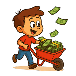 Money and financial success symbols representing value and investment